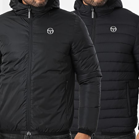 Sergio Tacchini - Gabriel 41194 Giacca reversibile con zip e cappuccio nero