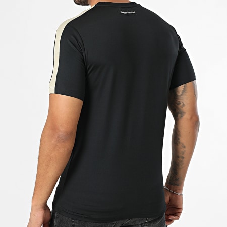 Sergio Tacchini - Tee Shirt A Bande Apice 41154 Nero Beige