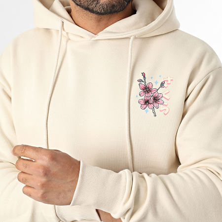 Classic Series - Moletom com capuz Japão 09 Bege Floral