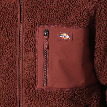 Dickies - Chaqueta polar con cremallera Central High Pile A87NV Burdeos