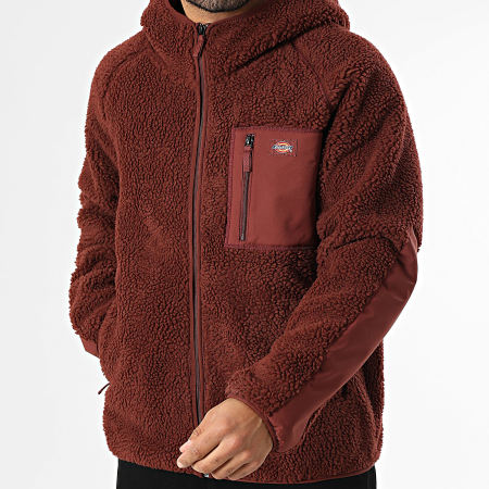 Dickies - Chaqueta polar con cremallera Central High Pile A87NV Burdeos