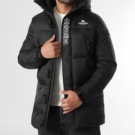 Helvetica - Doudoune Capuche Capri 3 Noir