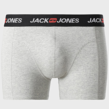 Jack And Jones - Lot De 3 Boxers Corp Old Logo Noir Blanc Gris Chiné