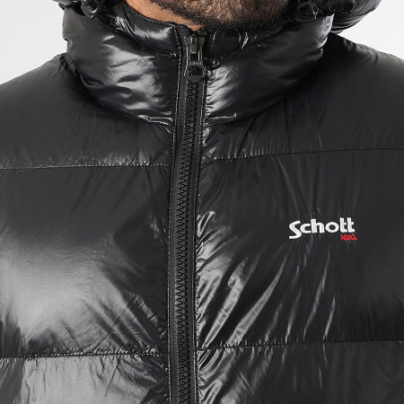 Schott NYC - Columbus 2V Chaqueta sin mangas con capucha Negro