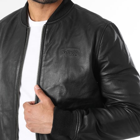 Schott NYC - Veste Bomber En Cuir Bomb Basic Noir