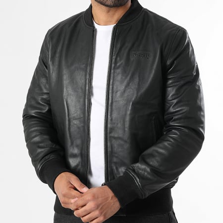 Schott NYC - Veste Bomber En Cuir Bomb Basic Noir