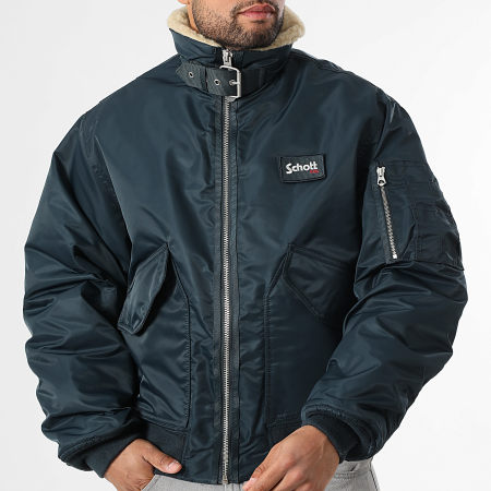 Schott NYC - 210 Air Wing Bomber Jacket Azul marino