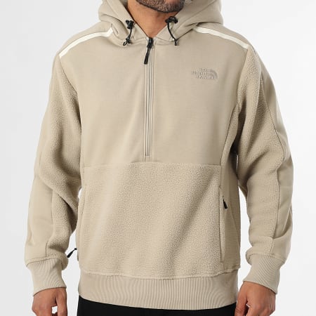 The North Face - Sweat Capuche Col Zippé NSE Gorpcore A8E7F Beige