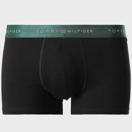 Tommy Hilfiger - Lot De 3 Boxers 3411 Noir Argenté Vert Foncé Bordeaux