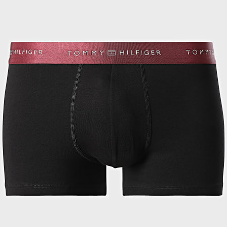 Tommy Hilfiger - Lot De 3 Boxers 3411 Noir Argenté Vert Foncé Bordeaux