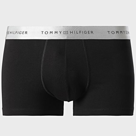 Tommy Hilfiger - Lot De 3 Boxers 3411 Noir Argenté Vert Foncé Bordeaux