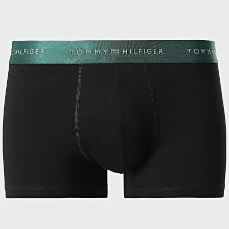 Tommy Hilfiger - Lot De 3 Boxers 3411 Noir Vert Kaki Vert Foncé Bleu Marine