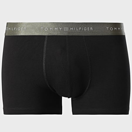 Tommy Hilfiger - Lot De 3 Boxers 3411 Noir Vert Kaki Vert Foncé Bleu Marine