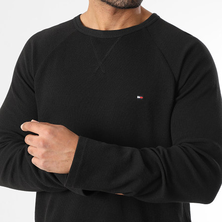 Tommy Hilfiger - Tee Shirt Manches Longues Waffle 3816 Noir