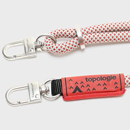 Topologie - 8mm Rope Webbing Light Blue Beige Red