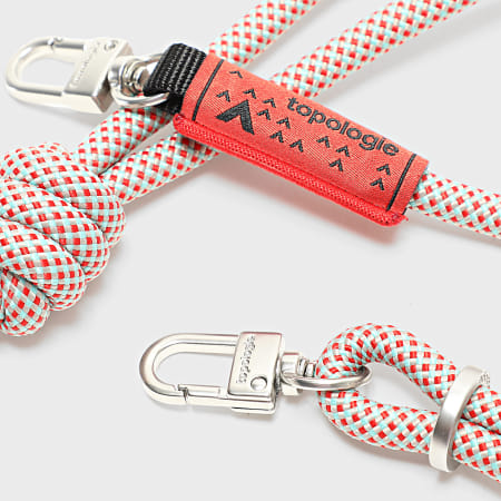 Topologie - 8mm Rope Webbing Light Blue Beige Red