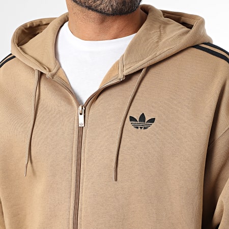 Adidas Originals - Sweat Zippé Capuche Baggy JX1548 Camel