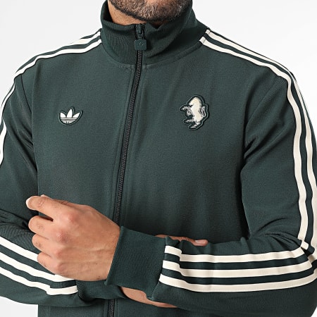 Adidas Sportswear - Veste Zippée A Bandes Juventus Icon JM9449 Vert Foncé