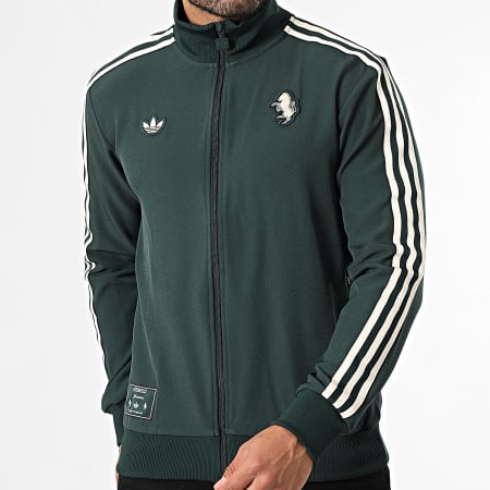 Adidas Sportswear - Veste Zippée A Bandes Juventus Icon JM9449 Vert Foncé