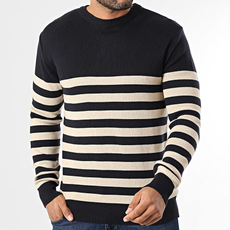 Armita - Maglione a righe 186 Navy Beige