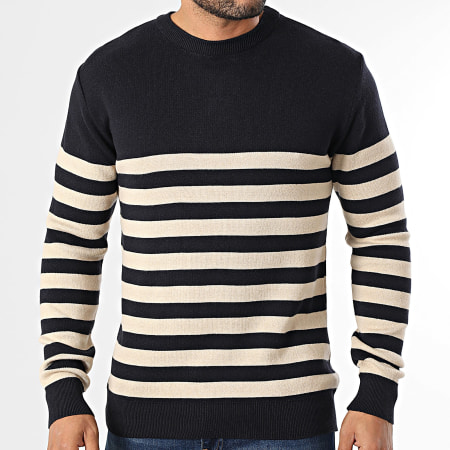 Armita - Maglione a righe 186 Navy Beige