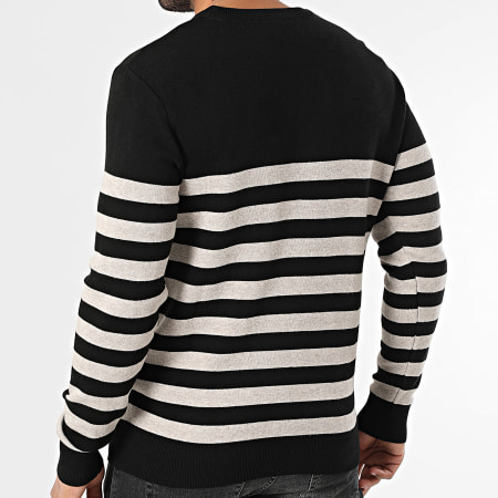 Armita - Maglione a righe 186 Black Taupe