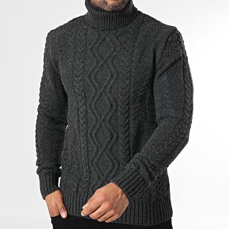 Armita - Maglione grigio antracite 157 con scollo rotondo