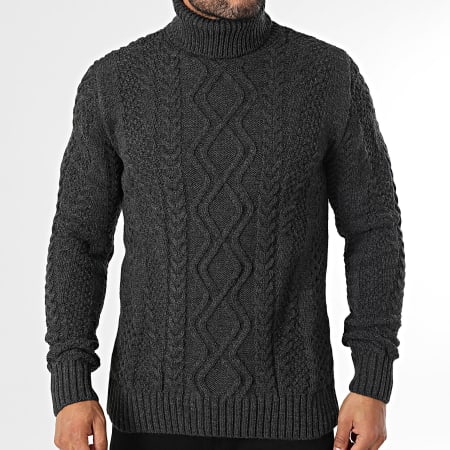 Armita - Maglione grigio antracite 157 con scollo rotondo