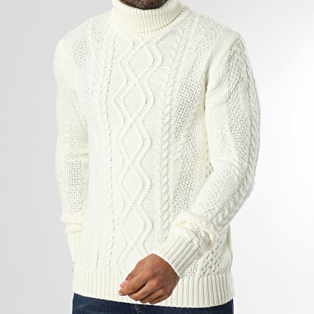 Armita - 157 Maglione a collo alto beige chiaro