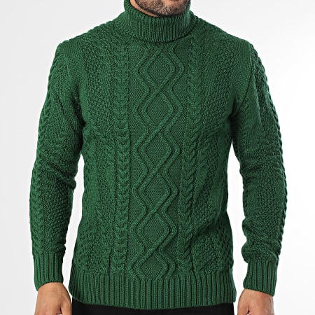 Armita - Maglia verde 157 con scollo a rotelle
