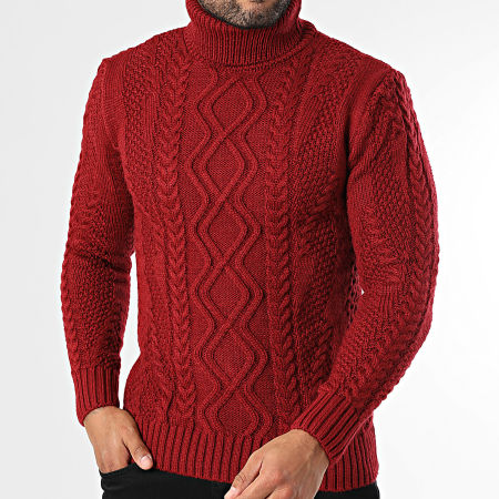 Armita - 157 Maglione bordeaux con collo arrotolato