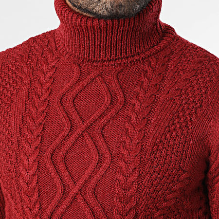 Armita - 157 Maglione bordeaux con collo arrotolato