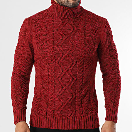 Armita - 157 Maglione bordeaux con collo arrotolato