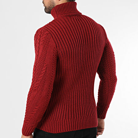 Armita - 157 Maglione bordeaux con collo arrotolato