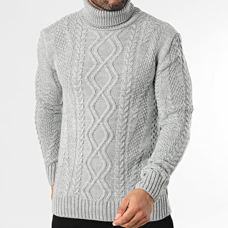 Armita - Maglione grigio 157 con scollo a rotelle