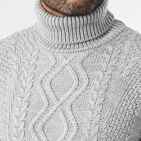 Armita - Maglione grigio 157 con scollo a rotelle