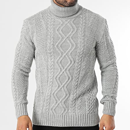 Armita - Maglione grigio 157 con scollo a rotelle