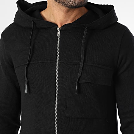 Armita - Chaqueta con capucha y cremallera 167 Negro