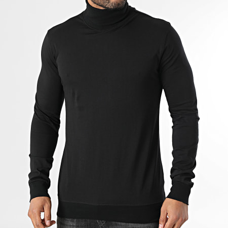 Armita - 345 Maglione nero con collo arrotolato