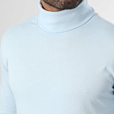 Armita - 345 Maglione blu chiaro con collo arrotolato
