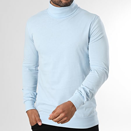 Armita - 345 Maglione blu chiaro con collo arrotolato