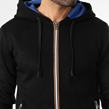 Armita - 166 Zip Hooded Cardigan Negro Azul