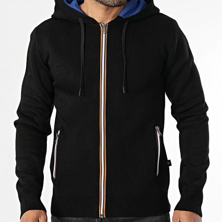 Armita - 166 Zip Hooded Cardigan Negro Azul