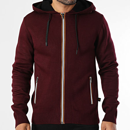 Armita - Chaqueta con cremallera y capucha 166 Burdeos