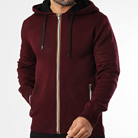 Armita - Chaqueta con cremallera y capucha 166 Burdeos