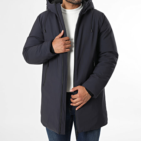 Kymaxx - Parka Capuche Bleu Marine