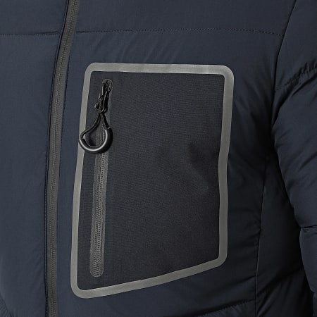 Kymaxx - Plumífero con Capucha Azul Marino