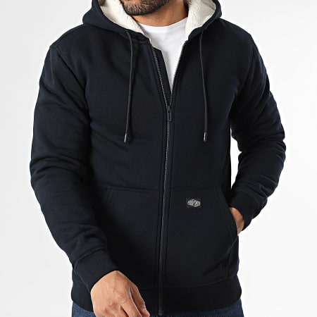 Teddy Smith - Sweat Capuche Zippé Ony 10917248D Bleu Marine