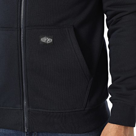 Teddy Smith - Sweat Capuche Zippé Ony 10917248D Bleu Marine
