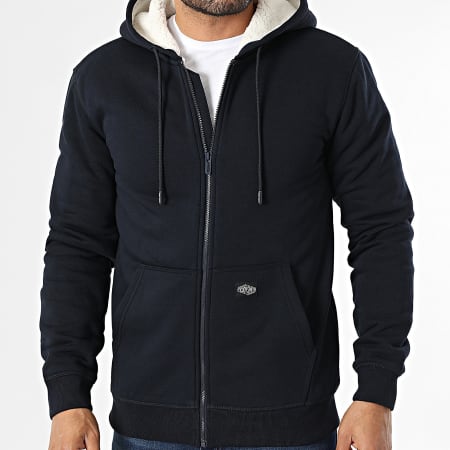 Teddy Smith - Sweat Capuche Zippé Ony 10917248D Bleu Marine